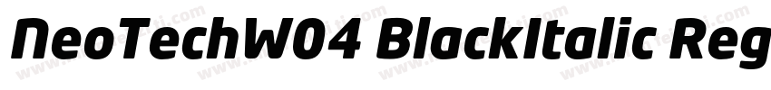 NeoTechW04 BlackItalic Regular字体转换